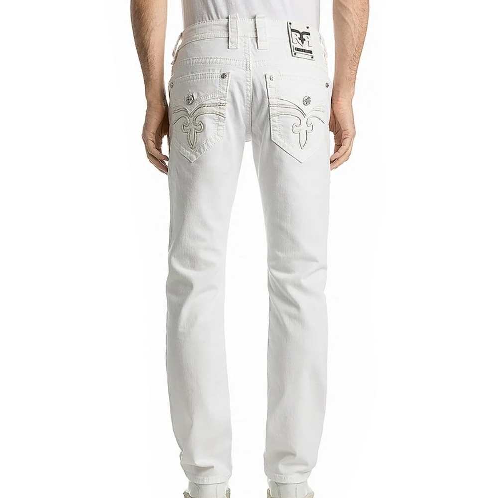 Rock Revival Men's White Jeans